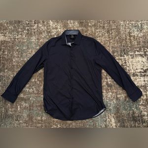 WRK Men’s Dress Shirt - Blue with White Dots - Sz 17